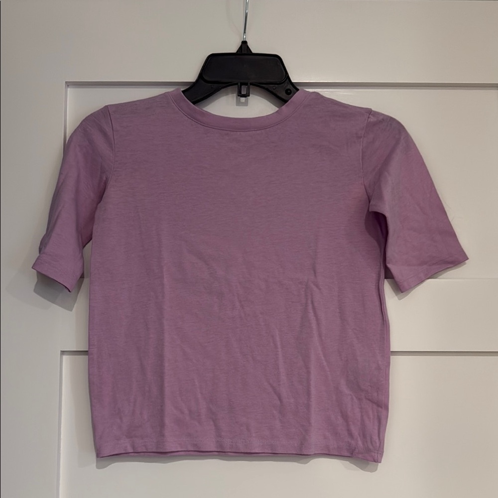 Purple Short Sleeve Crew Neck Tee